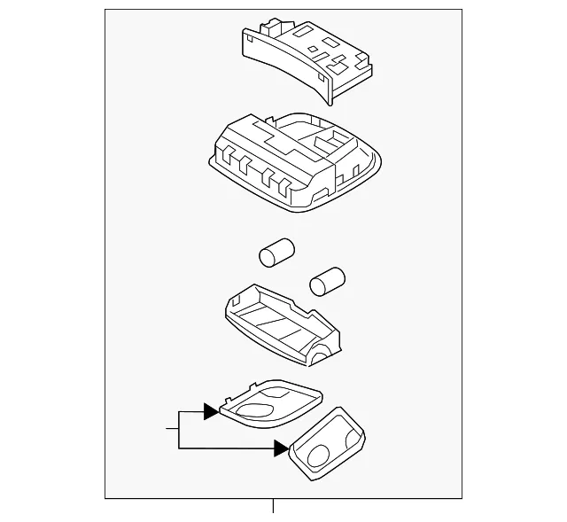 Map Lamp Assembly - Kia (92810 2T01287) - view 3